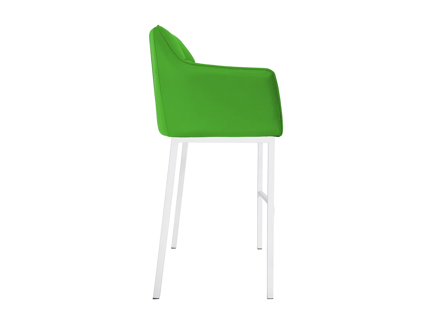 Tabouret de bar - Similicuir & Blanc - Vert - Damaso
