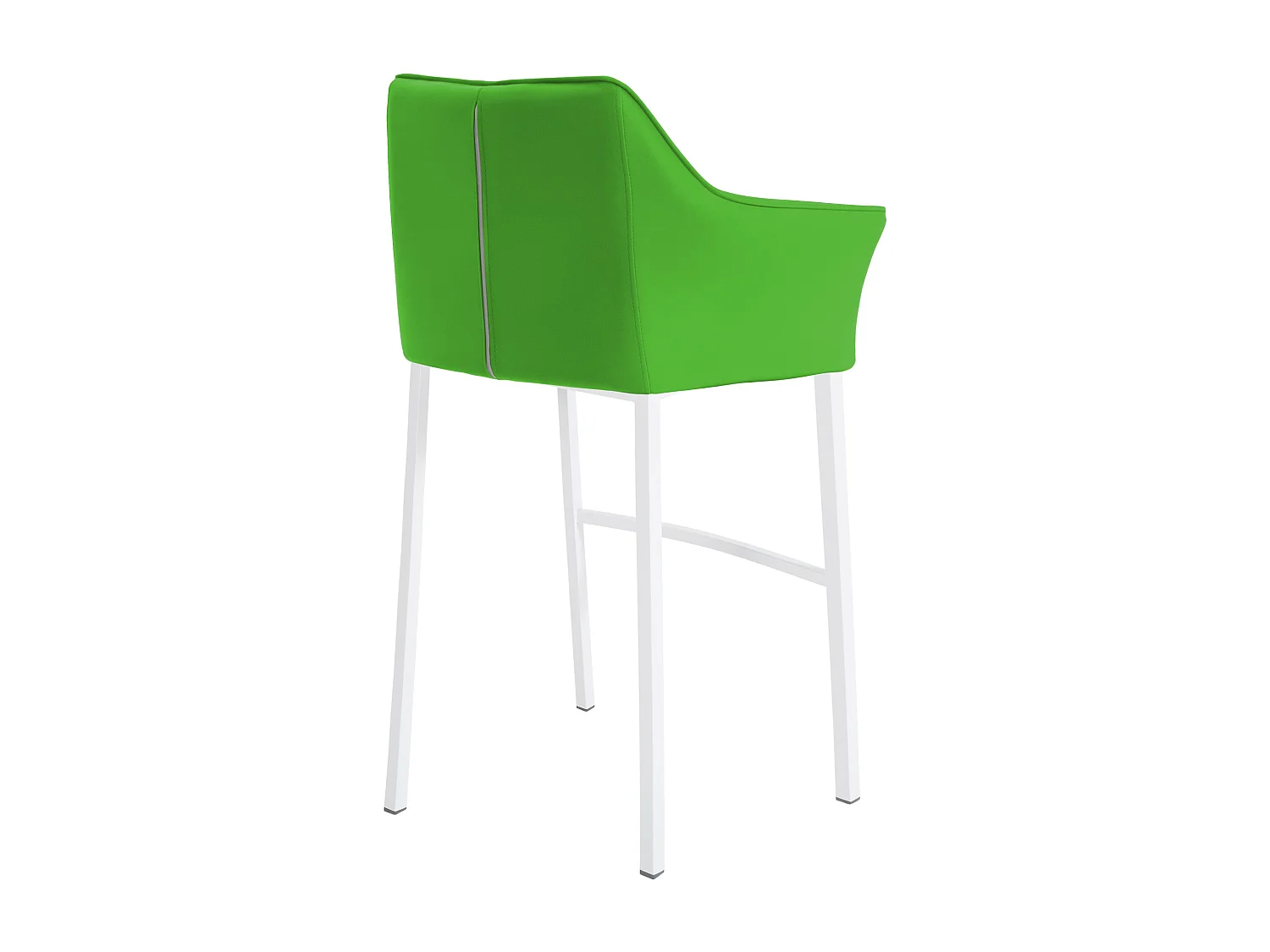 Tabouret de bar - Similicuir & Blanc - Vert - Damaso