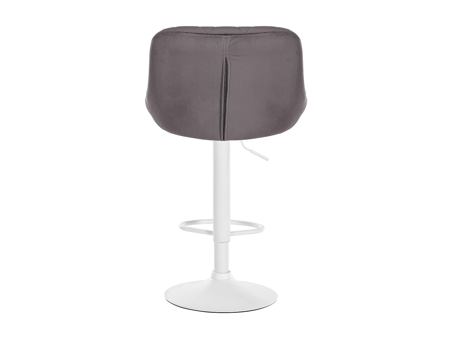 Tabouret de bar - Tissu & Blanc - Gris - Lazio