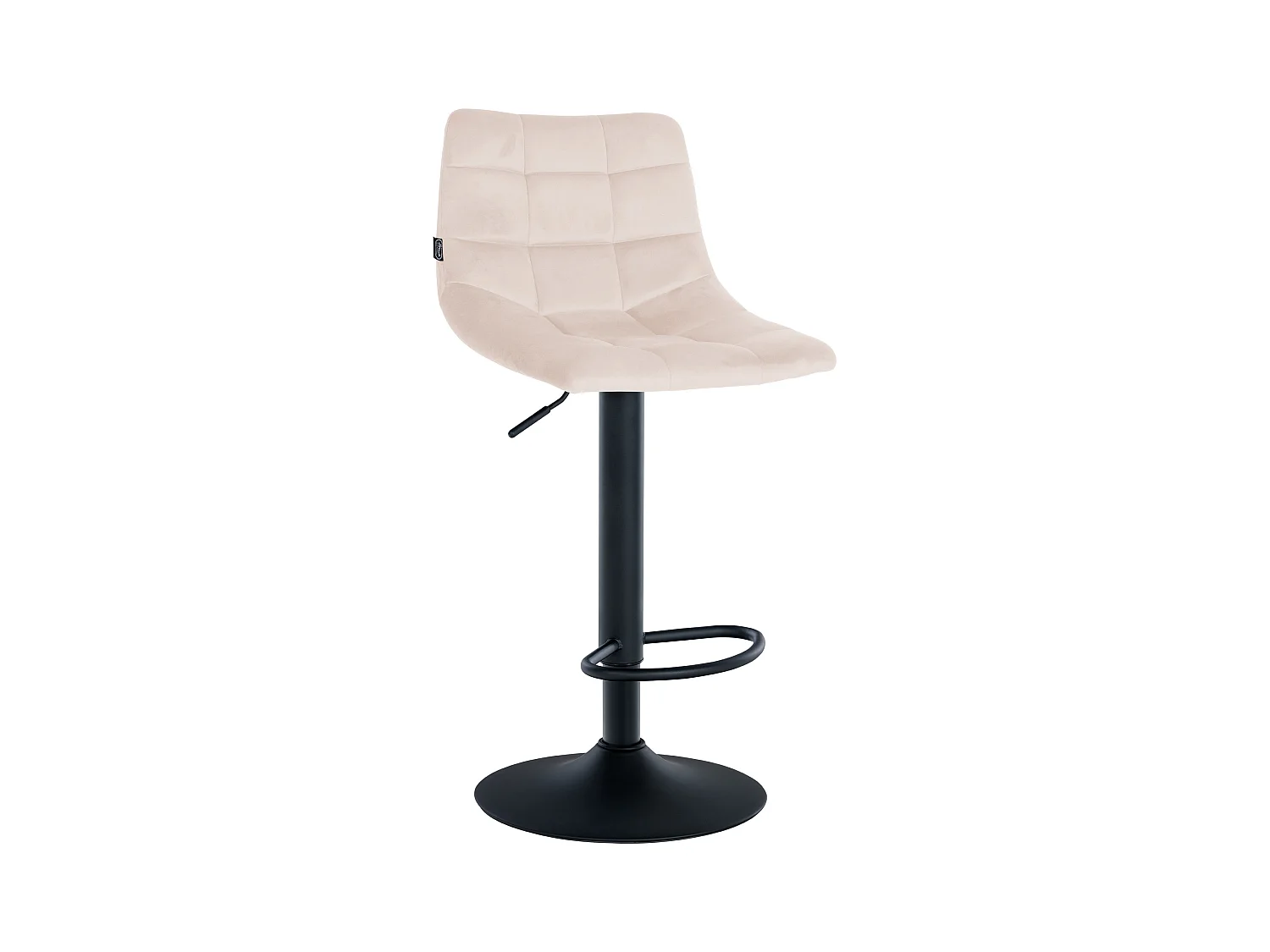Tabouret de bar - Velours & Métal - Beige - Jerry