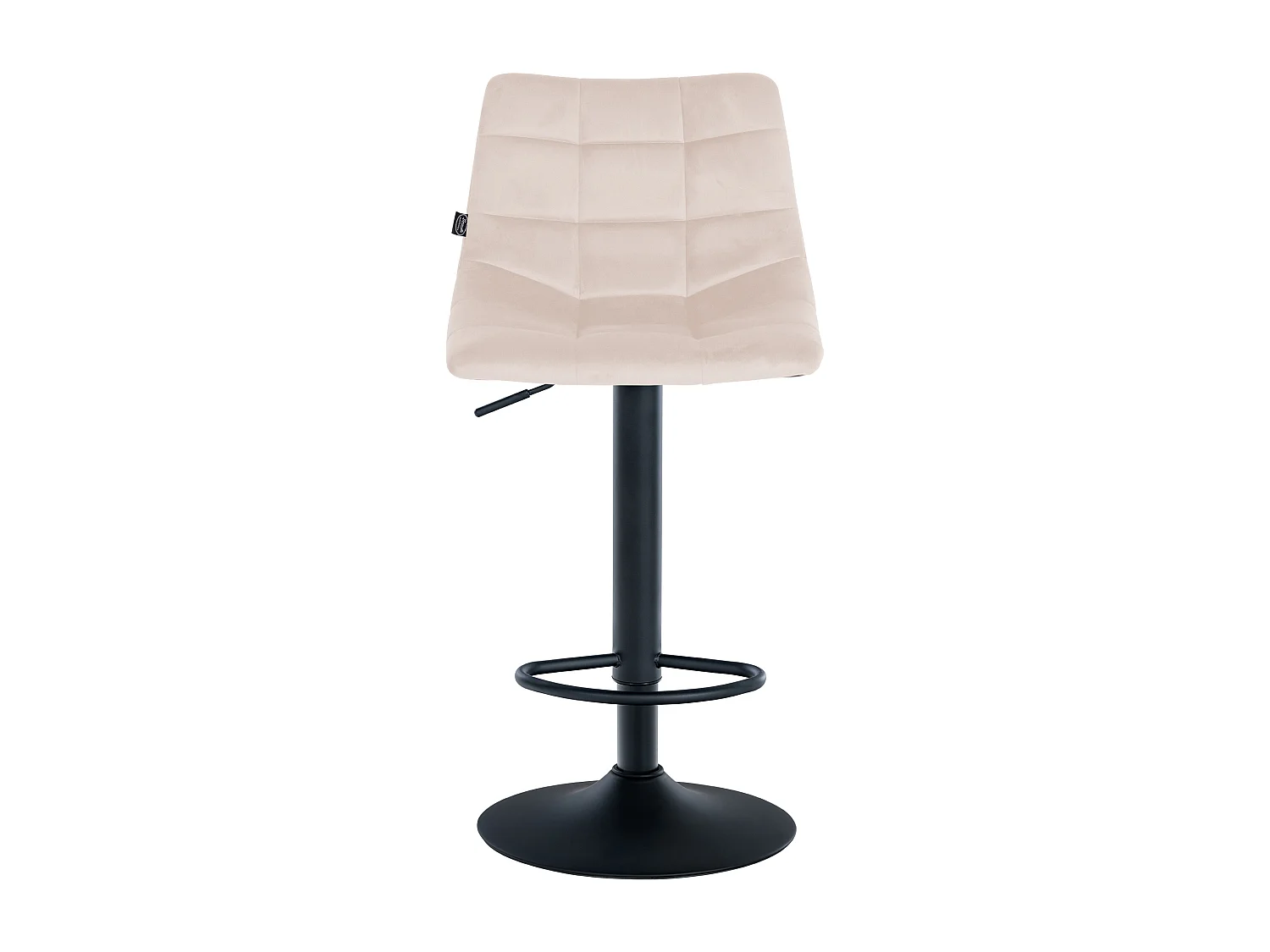 Tabouret de bar - Velours & Métal - Beige - Jerry