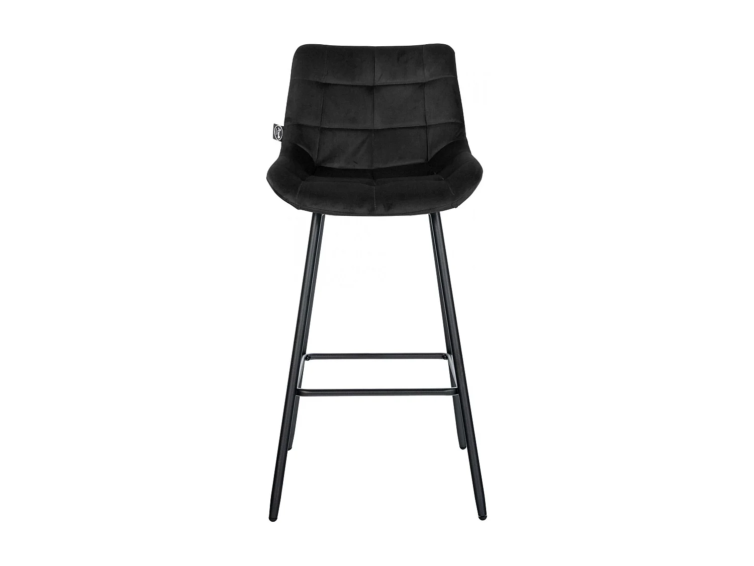 Tabouret de bar - Velours & Métal - Noir - Weston