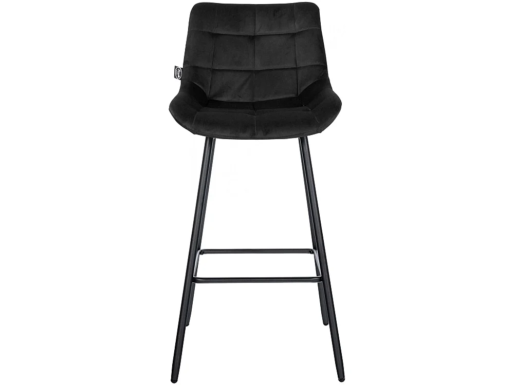 Tabouret de bar - Velours - Noir - Weston