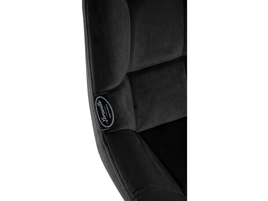 Tabouret de bar - Velours - Noir - Weston