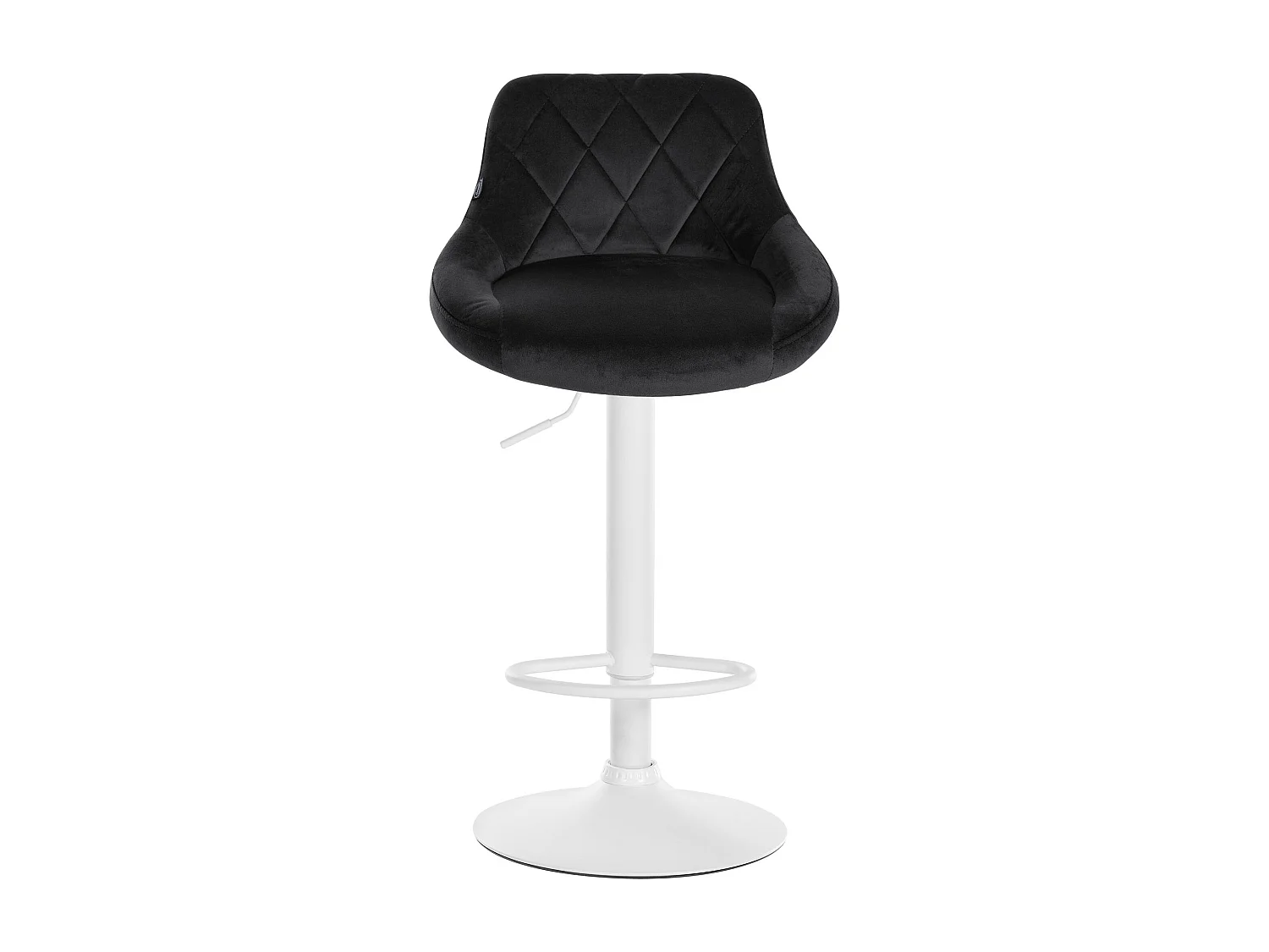 Lot de 2  Tabouret de bar - Velours & Métal - Noir - Lazio