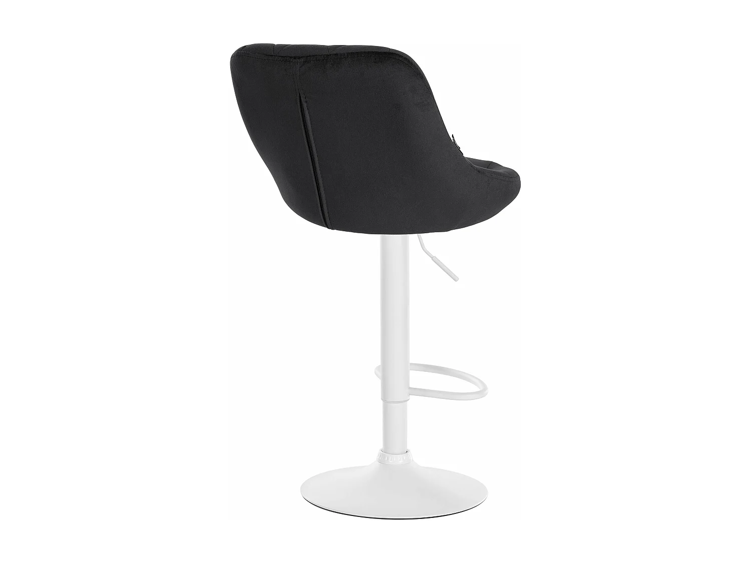 Lot de 2  Tabouret de bar - Velours & Métal - Noir - Lazio