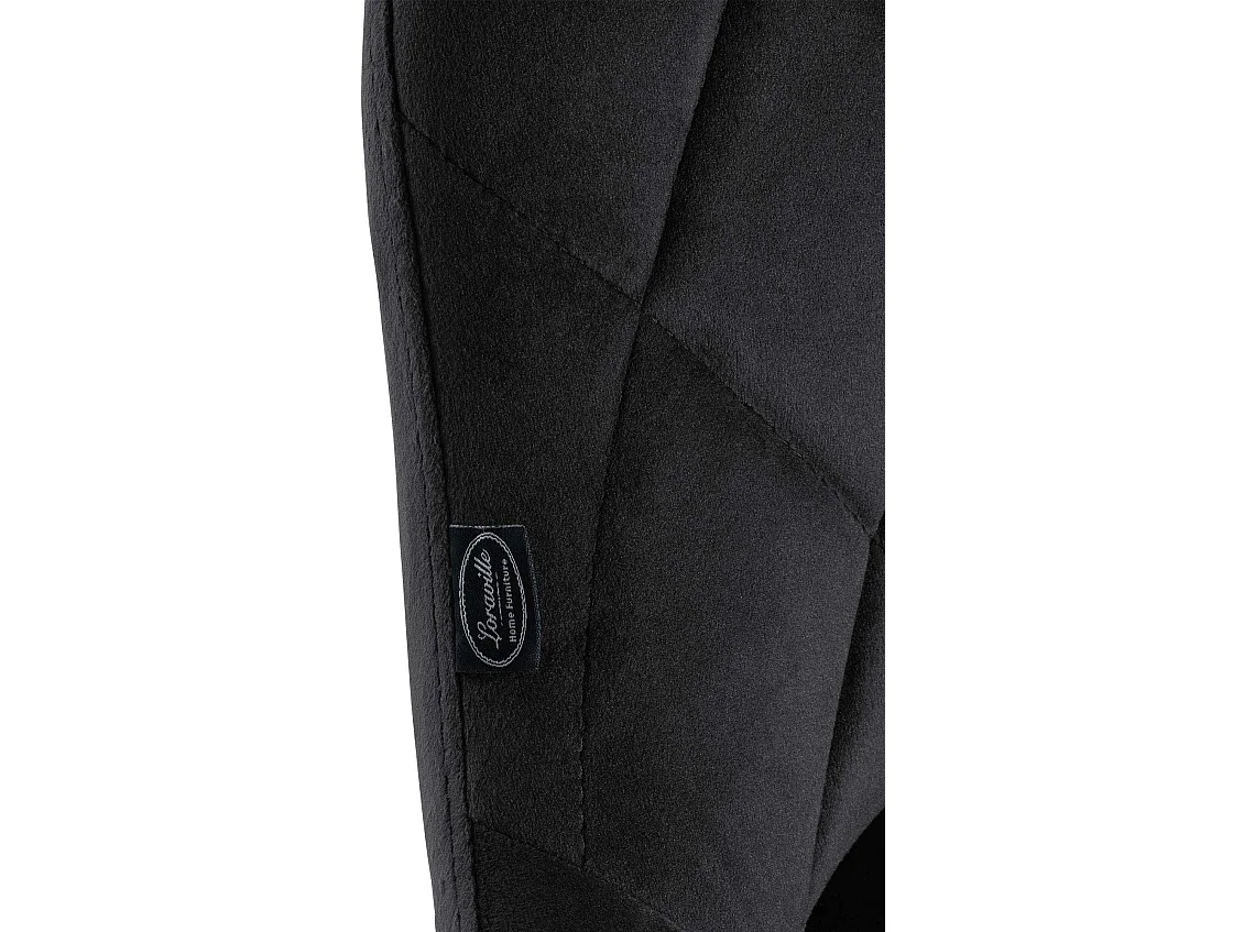 Lot de 2  Tabouret de bar - Velours & Métal - Noir - Lazio