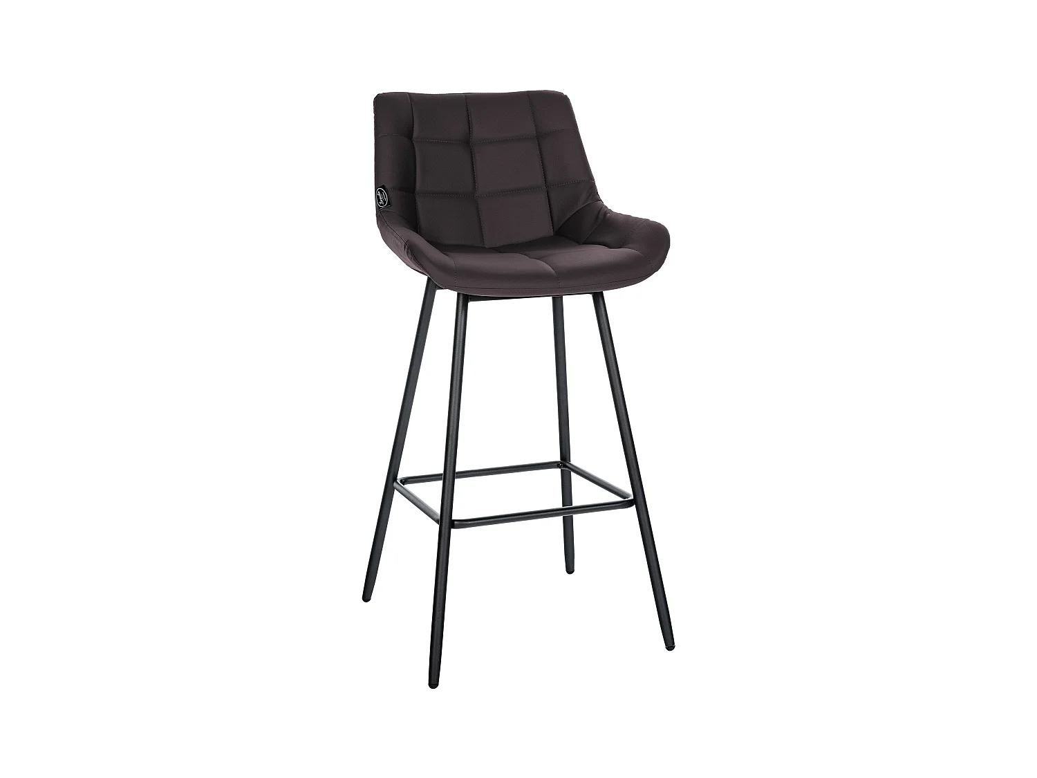 Tabouret de bar - Similicuir & Métal - Marron - Weston