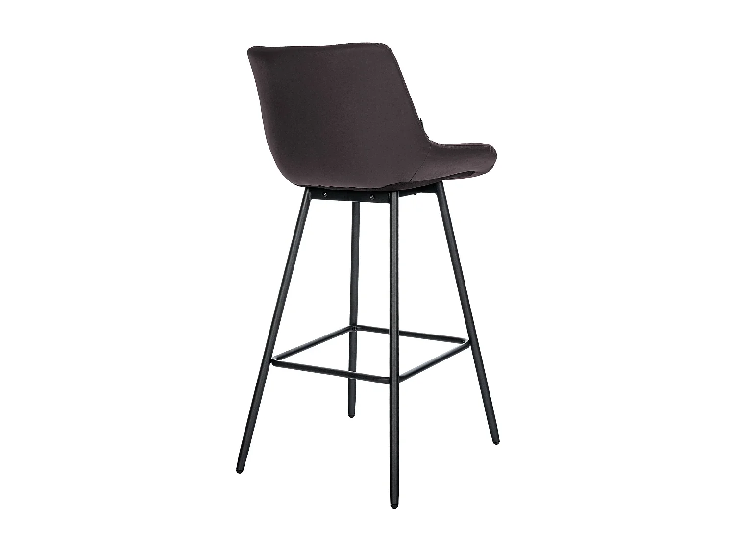 Tabouret de bar - Similicuir & Métal - Marron - Weston