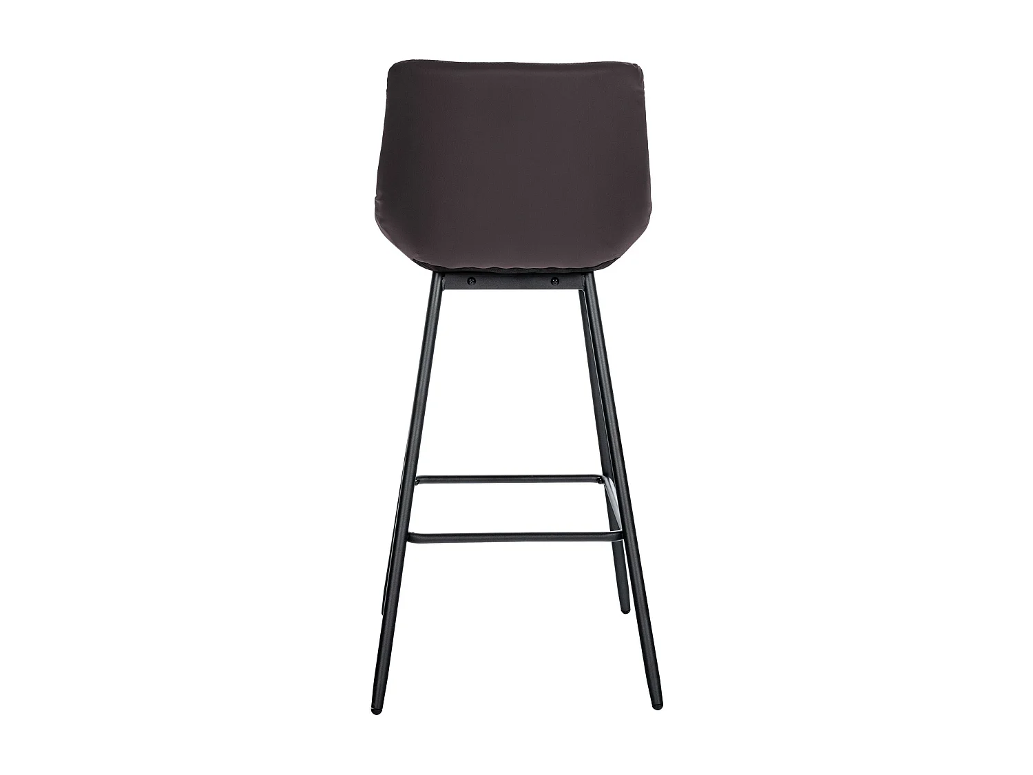 Tabouret de bar - Similicuir & Métal - Marron - Weston