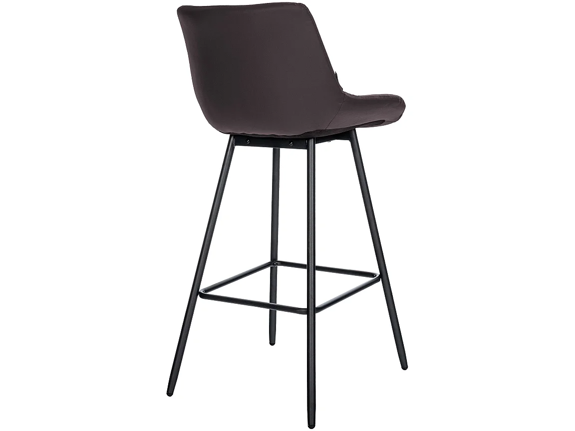 Tabouret de bar - Similicuir - Marron - Weston