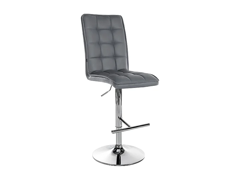 Barhocker - Kunstleder (PVC) & Metall - grau - Peking V2