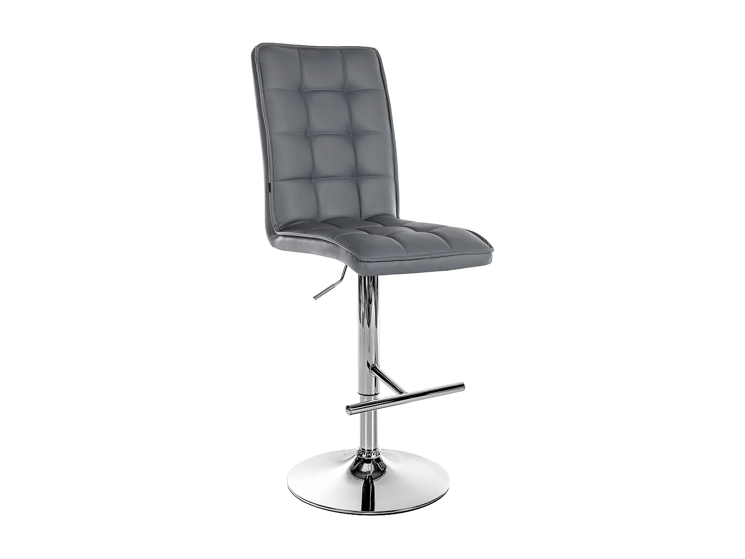 Tabouret de bar - Similicuir (PVC) & Métal - Gris - Peking V2