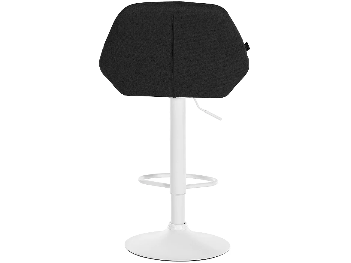 Lot de 2  Tabouret de bar - Tissu & Blanc - Noir - Braga