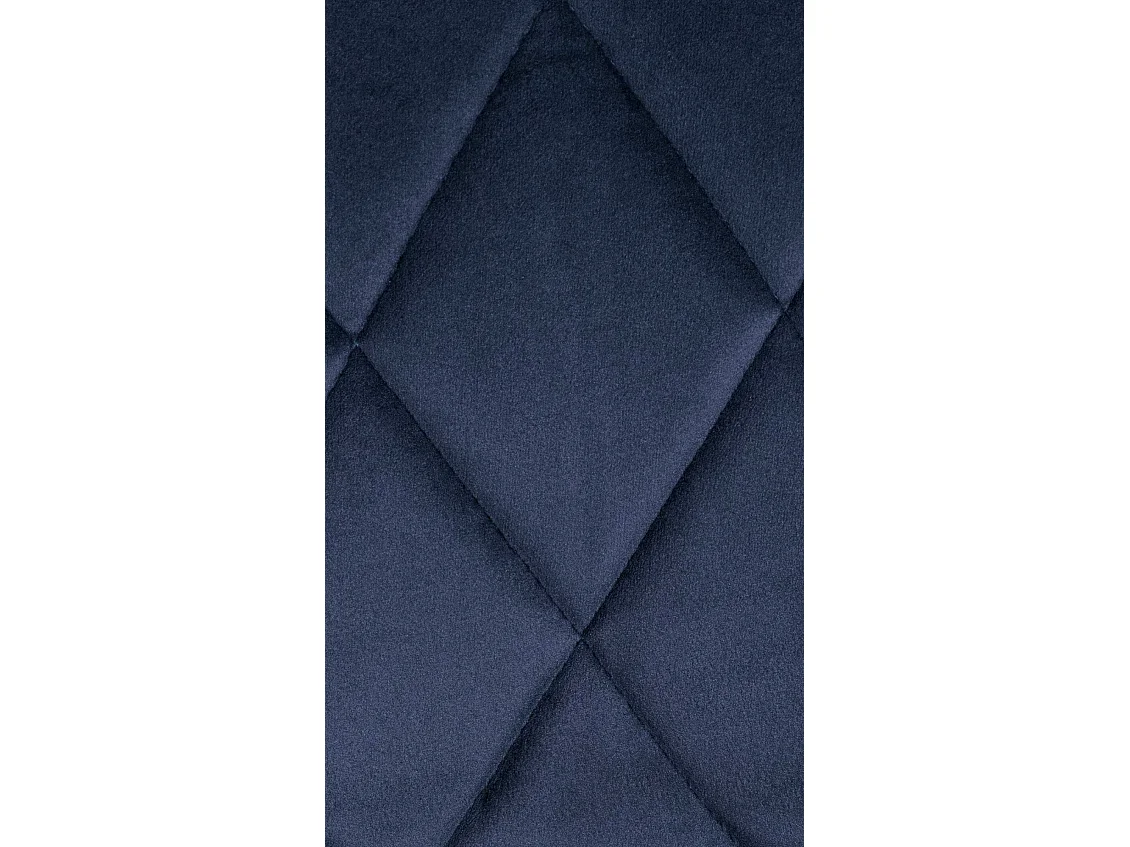 Tabouret de bar - Tissu & Blanc - Bleu - Lazio