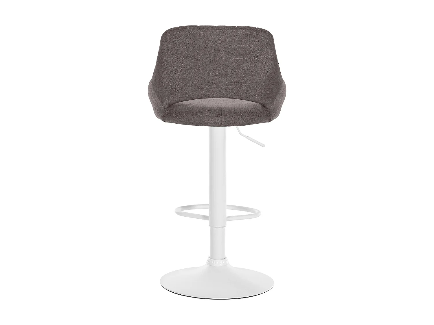 Tabouret de bar - Tissu & Blanc - Gris foncé - Milet