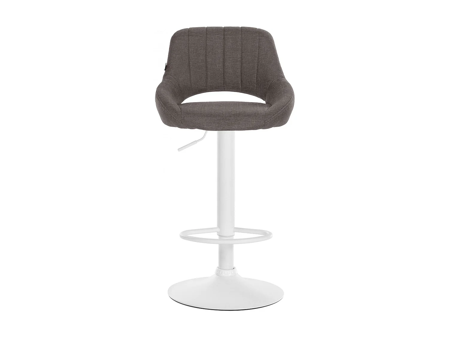 Tabouret de bar - Tissu & Blanc - Gris foncé - Milet