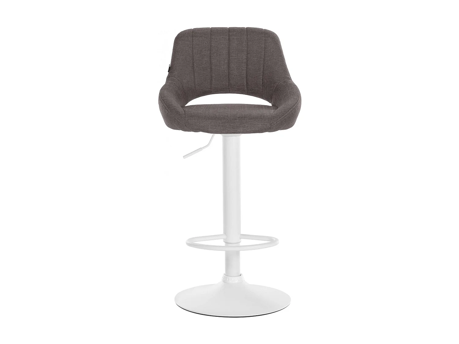Tabouret de bar - Tissu & Blanc - Gris foncé - Milet