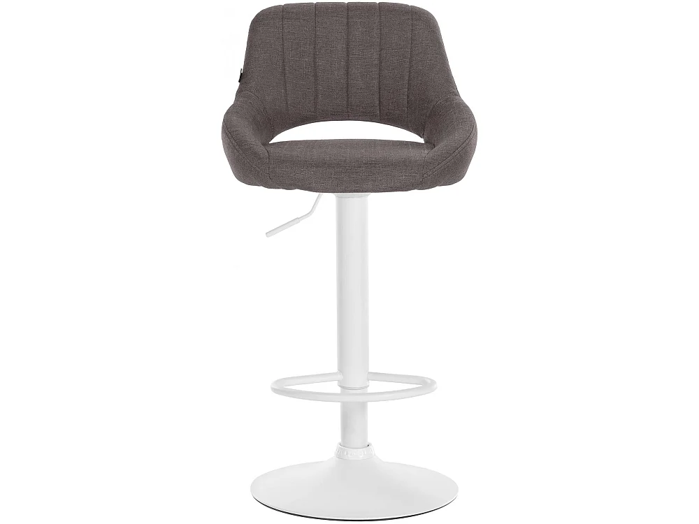 Tabouret de bar - Tissu & Blanc - Gris foncé - Milet