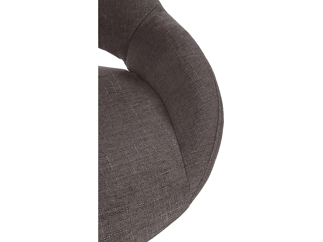 Tabouret de bar - Tissu & Blanc - Gris foncé - Milet