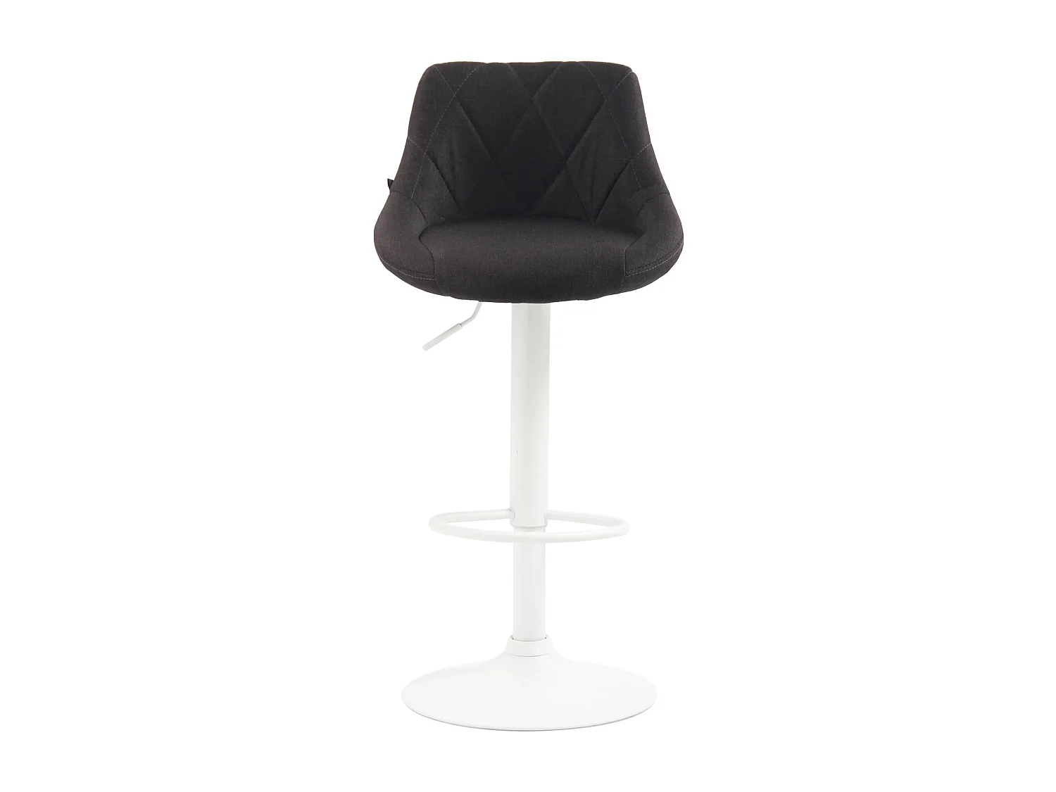Tabouret de bar - Tissu & Blanc - Gris foncé - Lazio