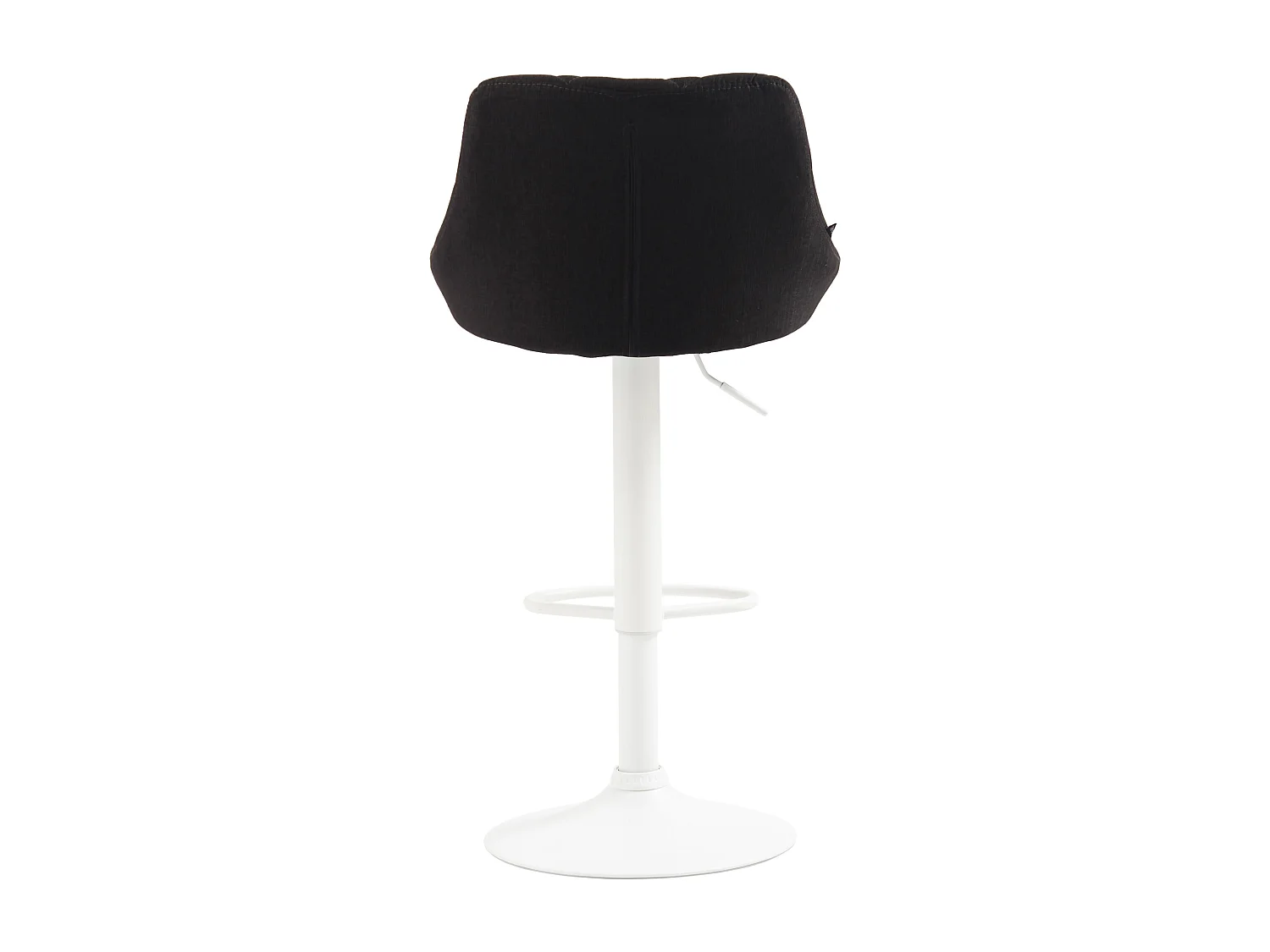 Tabouret de bar - Tissu & Blanc - Gris foncé - Lazio