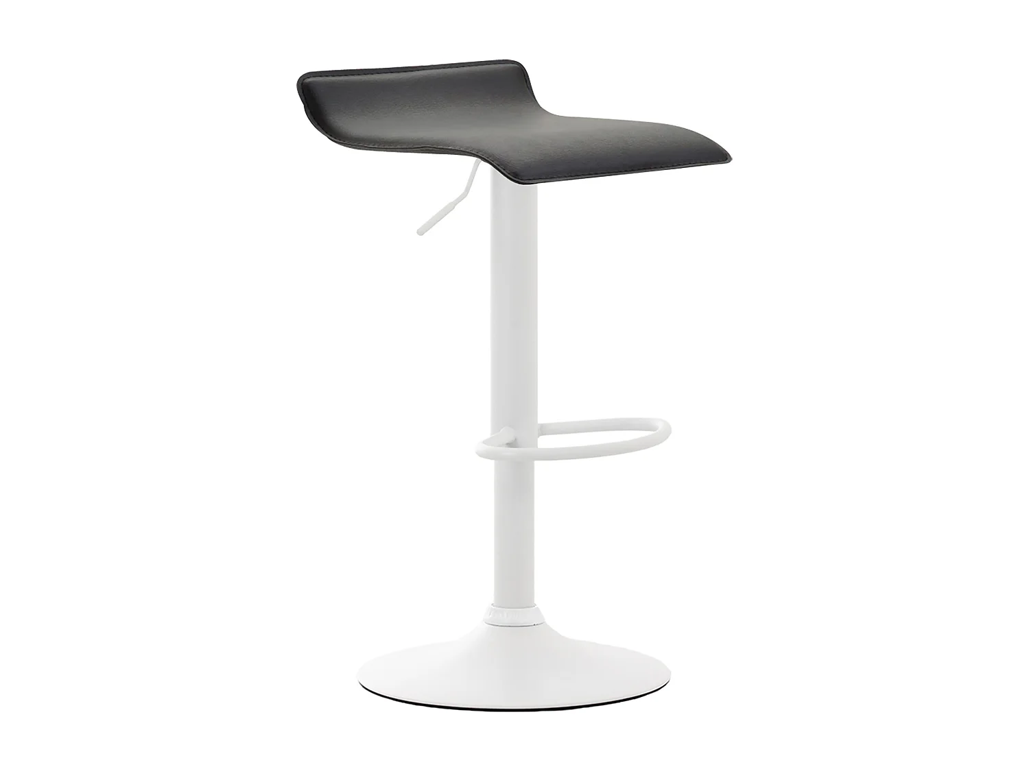 Tabouret de bar - Similicuir & Blanc - Noir - Dyn V2