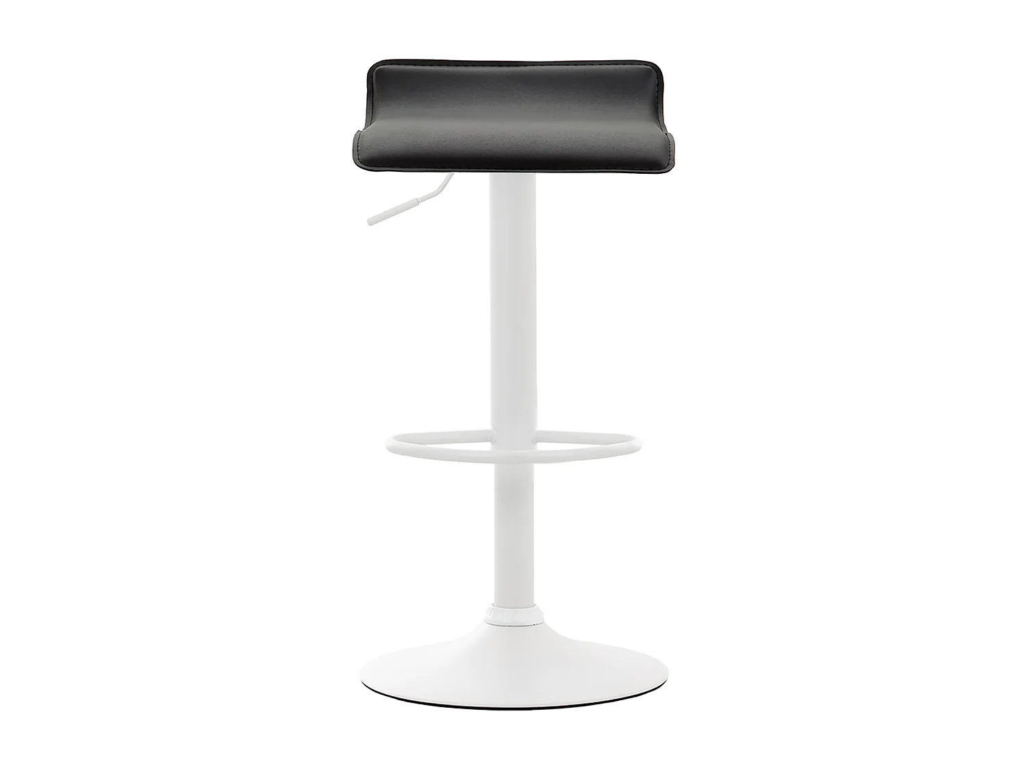 Tabouret de bar - Similicuir & Blanc - Noir - Dyn V2