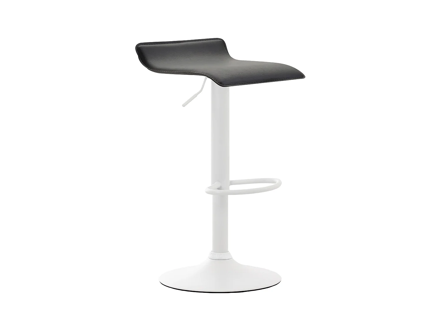 Tabouret de bar - Similicuir & Blanc - Noir - Dyn V2