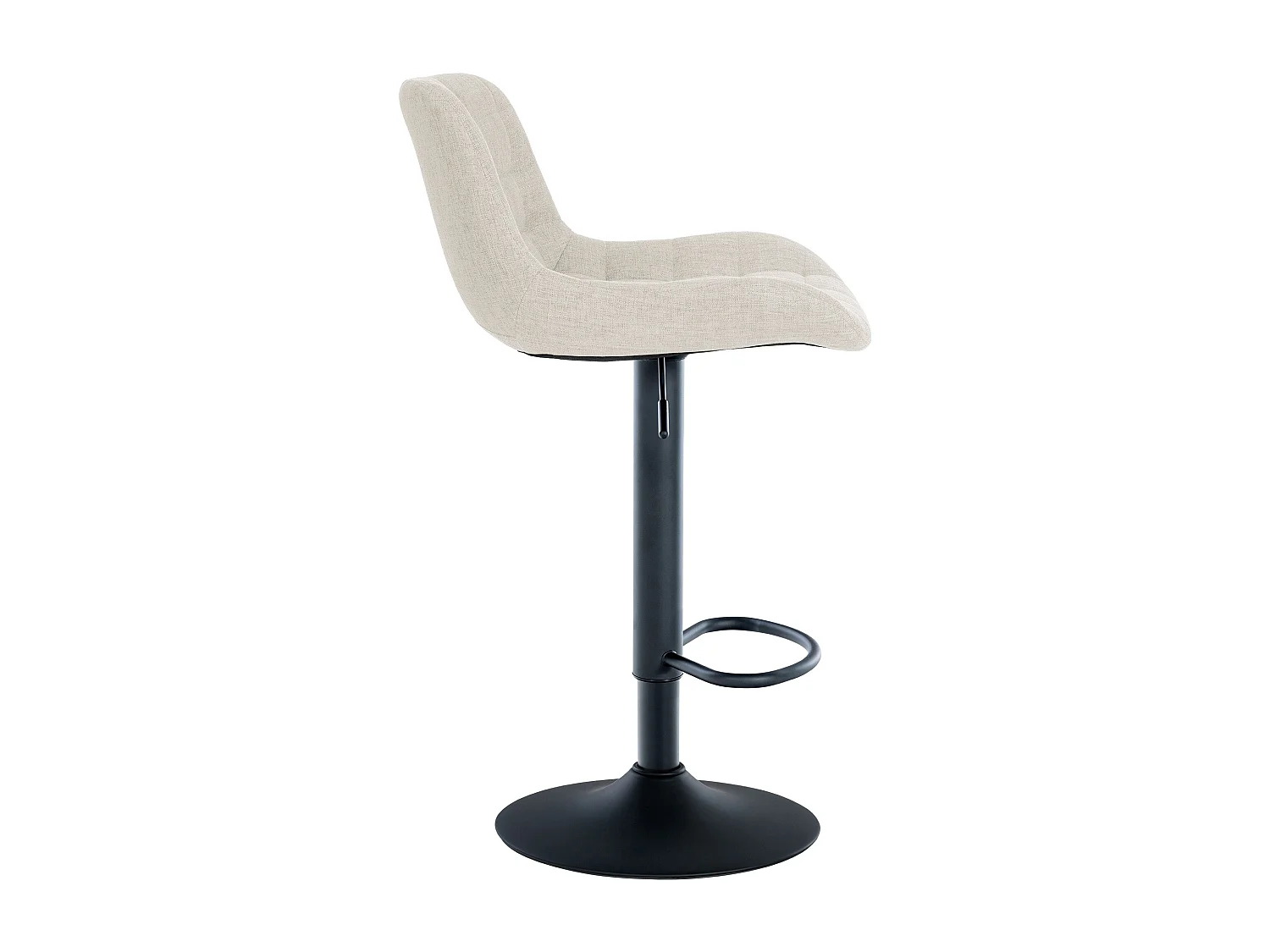 Lot de 2  Tabouret de bar - Tissu - Crème - Tover