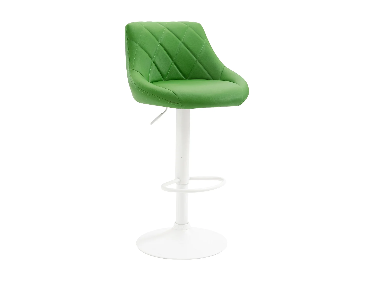 Tabouret de bar - Similicuir & Blanc - Vert - Lazio
