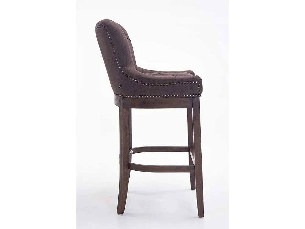 Lot de 2  Tabouret de bar - Tissu & Antique - Marron - Lakewood