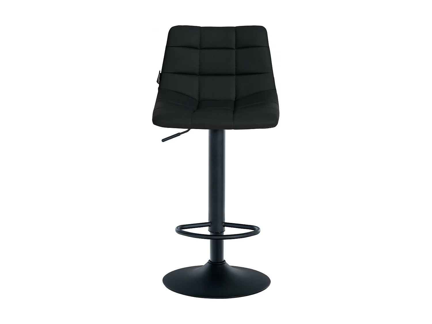Tabouret de bar - Similicuir & Métal - Noir - Jerry