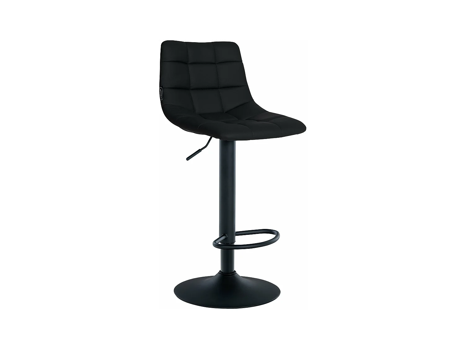 Tabouret de bar - Similicuir & Métal - Noir - Jerry