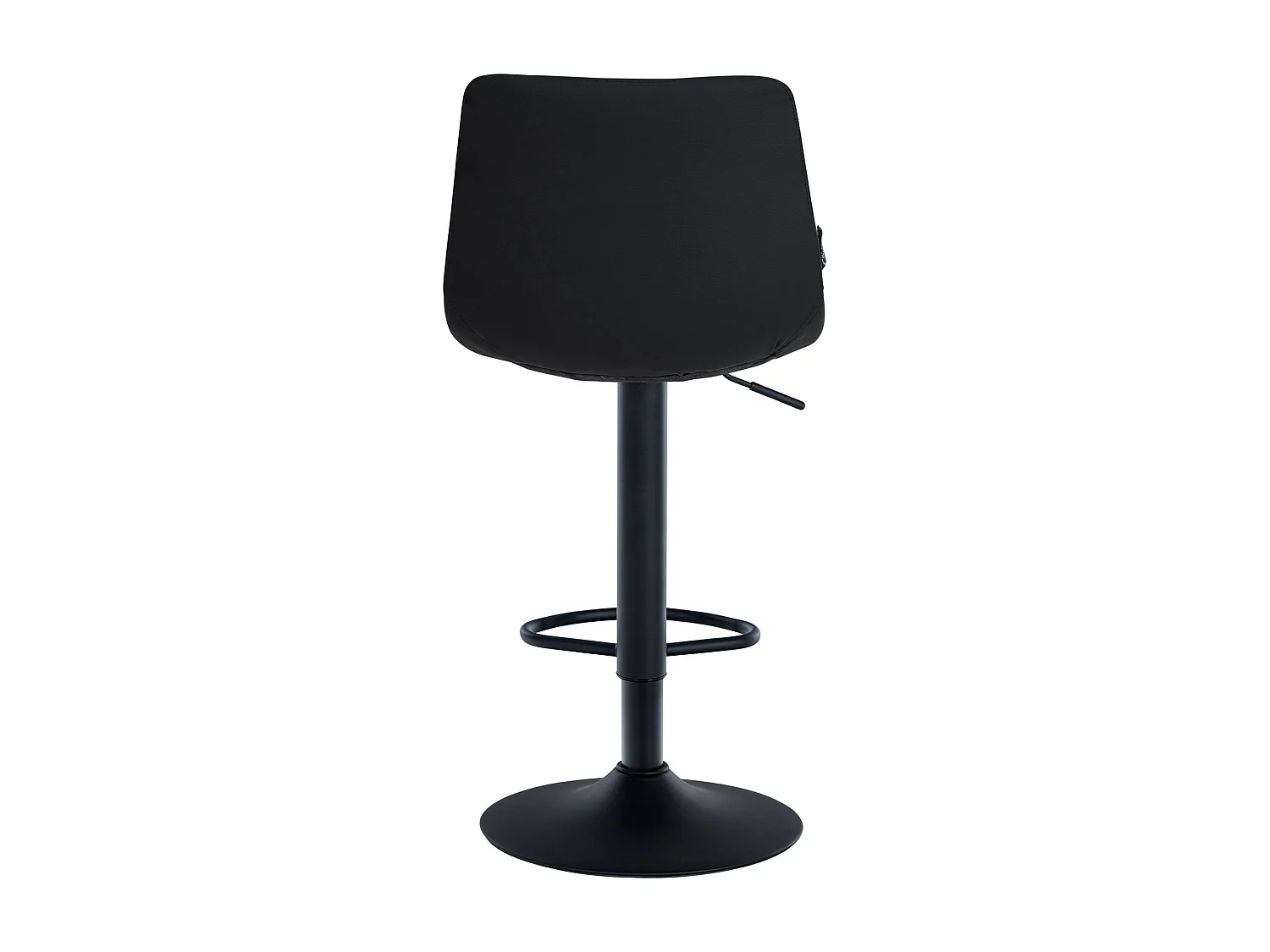 Tabouret de bar - Similicuir & Métal - Noir - Jerry