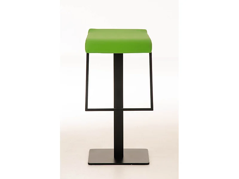 Tabouret de bar - Similicuir & Métal noir mat - Vert - Lameng B78