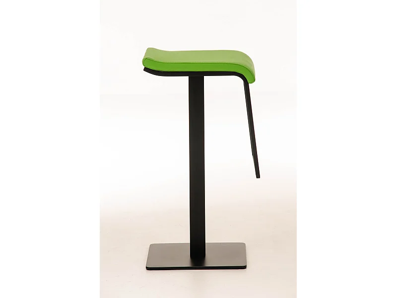 Tabouret de bar - Similicuir & Métal noir mat - Vert - Lameng B78