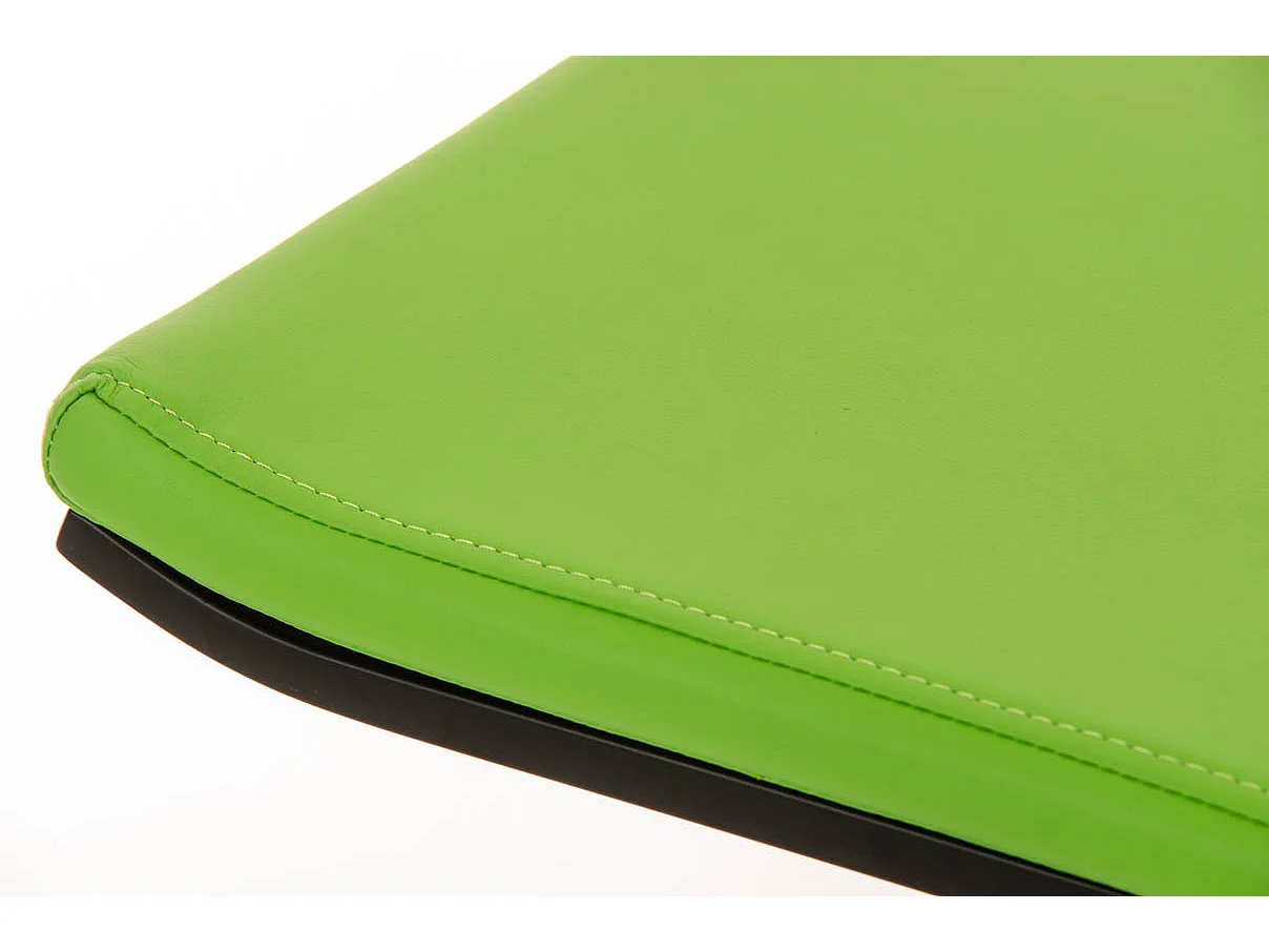 Tabouret de bar - Similicuir & Métal noir mat - Vert - Lameng B78