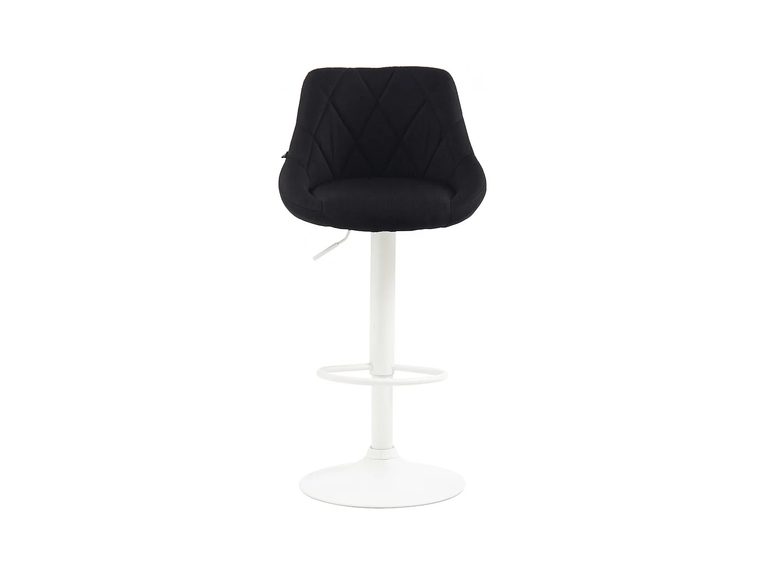 Tabouret de bar - Tissu & Blanc - Noir - Lazio
