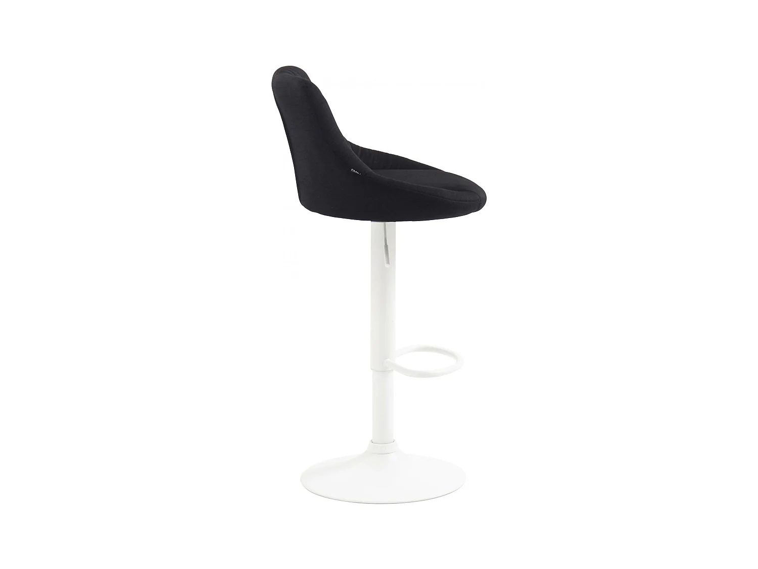 Tabouret de bar - Tissu & Blanc - Noir - Lazio