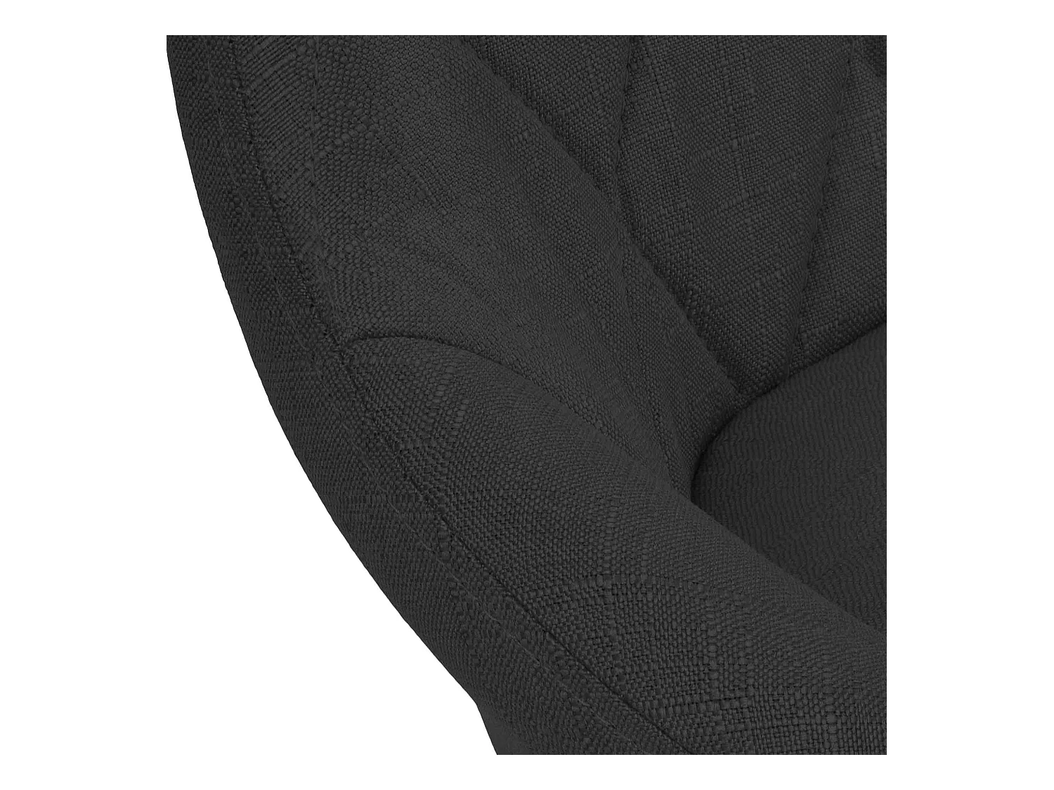 Tabouret de bar - Tissu & Blanc - Noir - Lazio