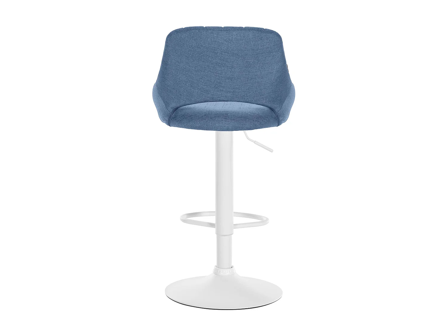 Tabouret de bar - Tissu & Blanc - Bleu - Milet