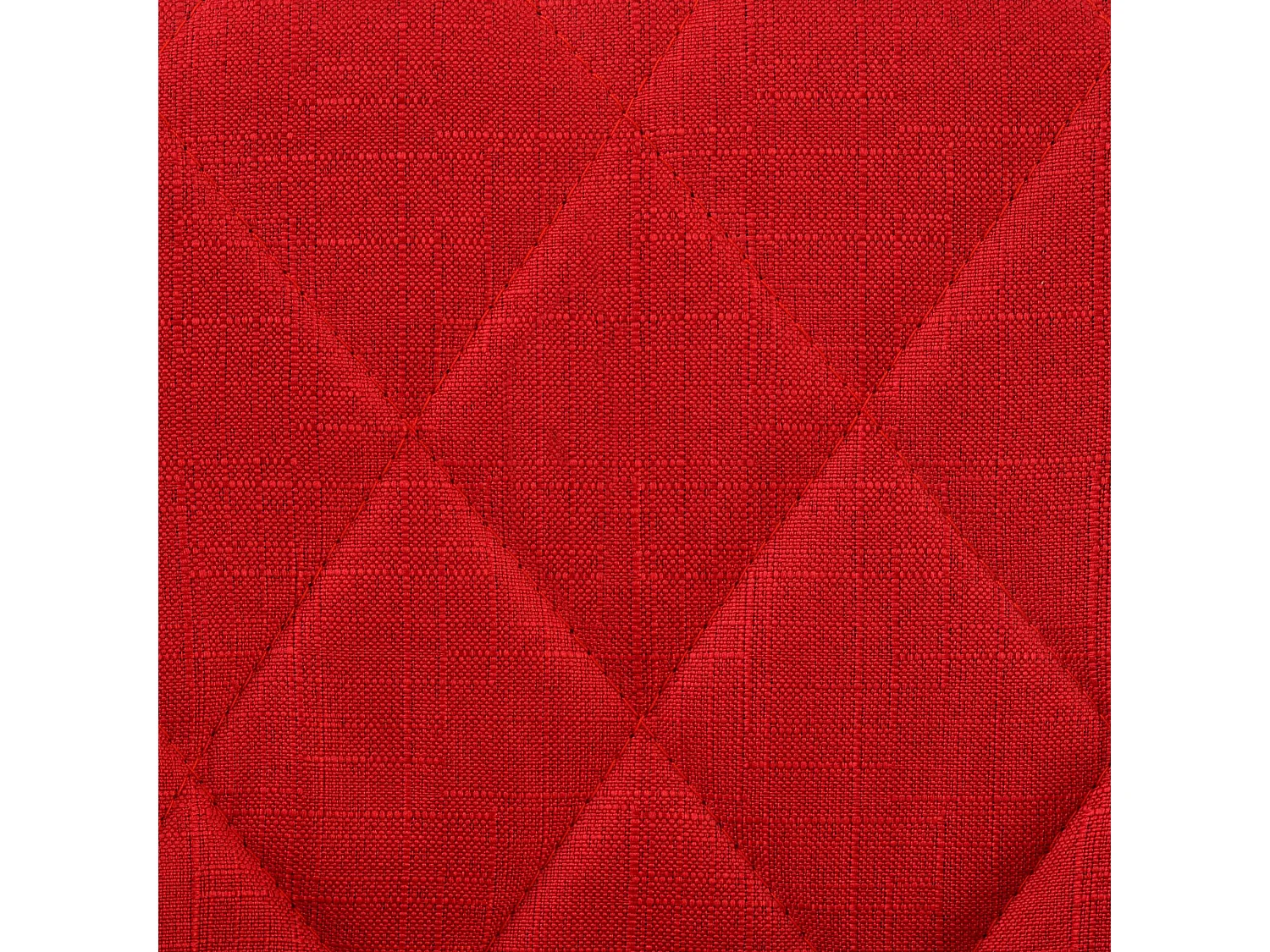 Tabouret de bar - Tissu & Blanc - Rouge - Lazio