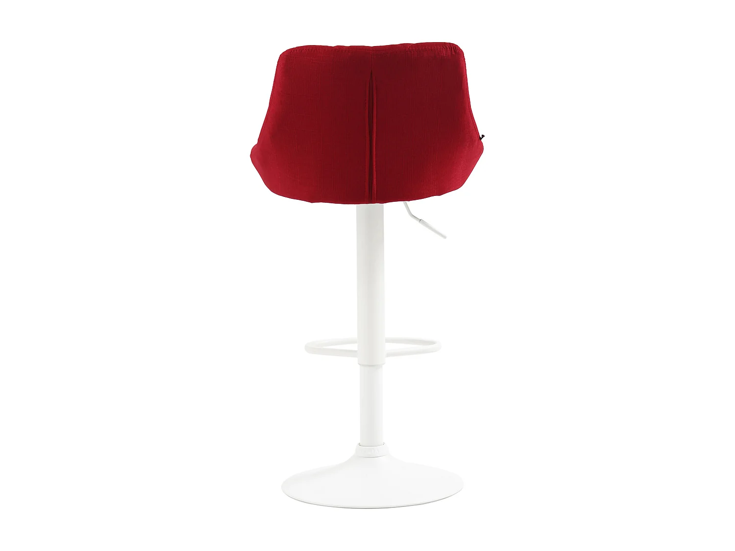 Tabouret de bar - Tissu & Blanc - Rouge - Lazio