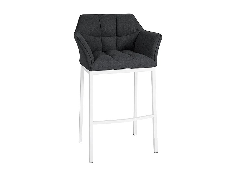 Tabouret de bar - Feutrine & Blanc - Anthracite - Damaso