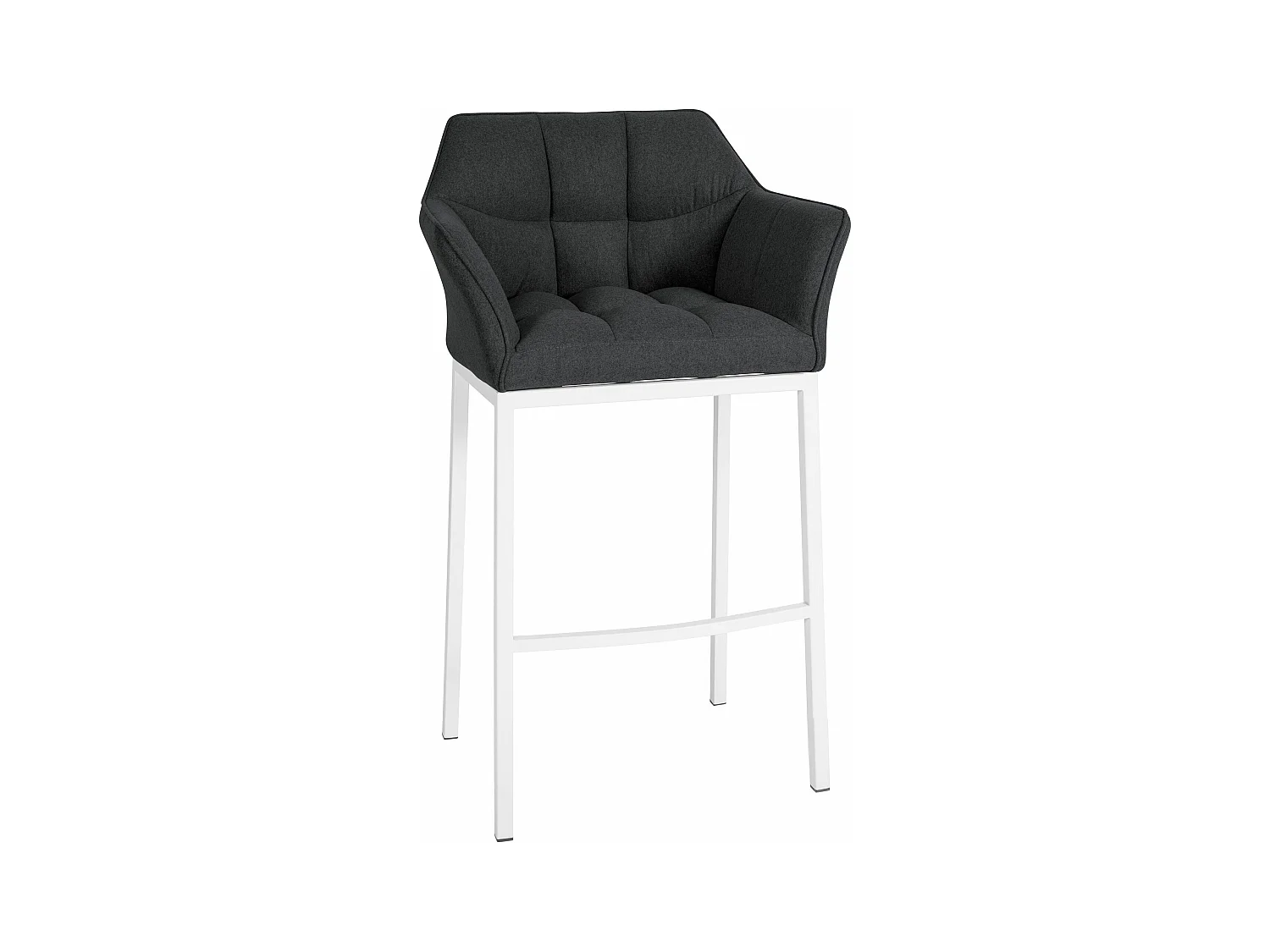 Tabouret de bar - Feutrine & Blanc - Anthracite - Damaso