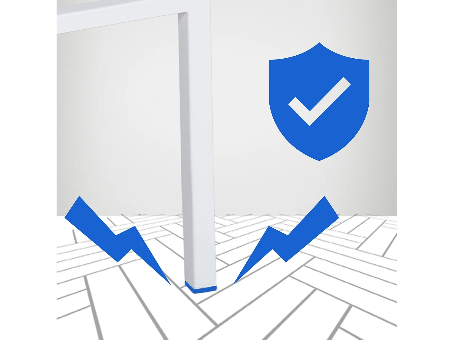 Tabouret de bar - Feutrine & Blanc - Anthracite - Damaso