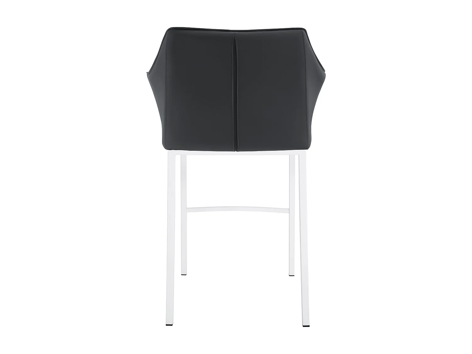 Tabouret de bar - Similicuir & Blanc - Gris - Damaso