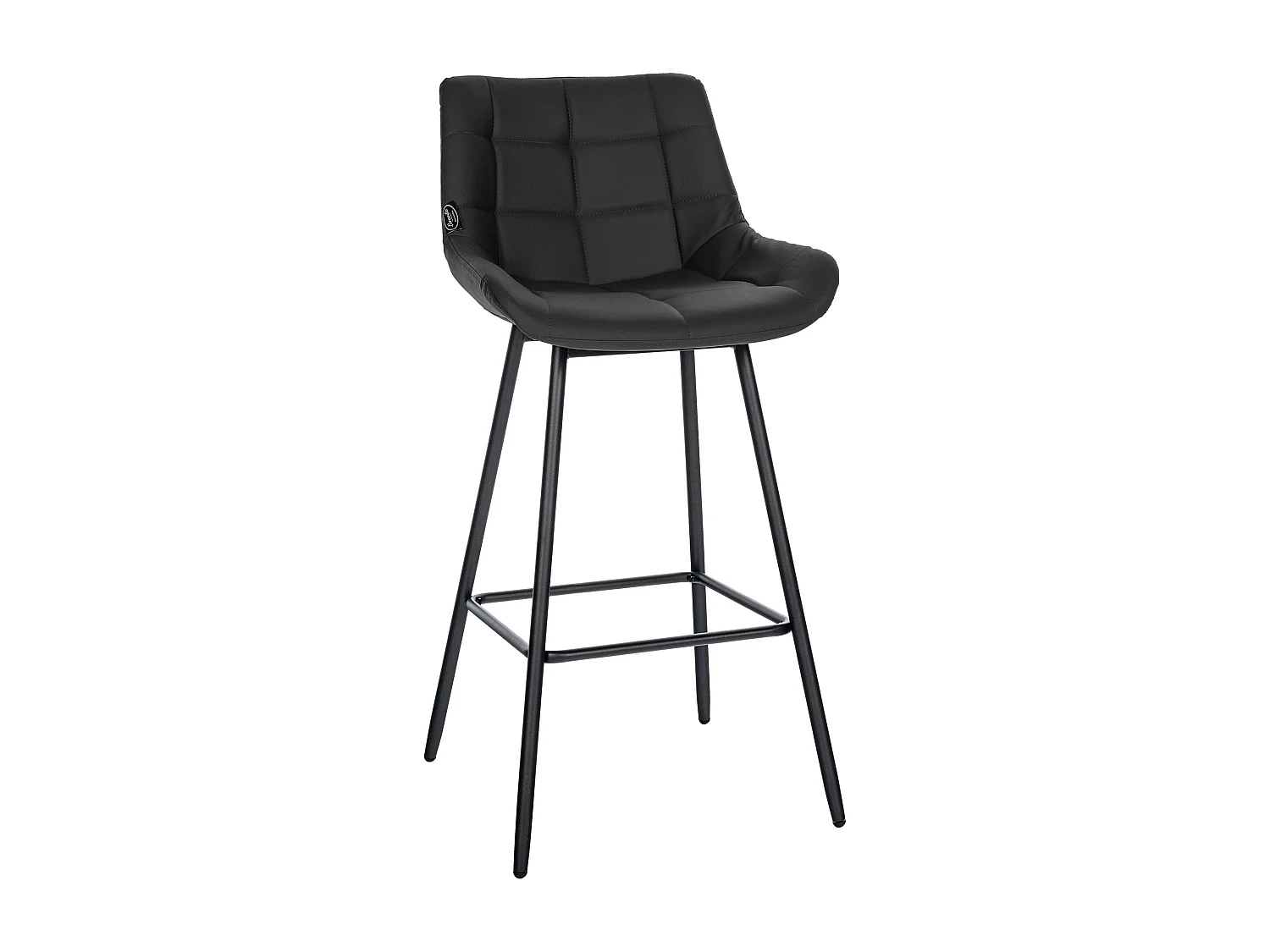 Tabouret de bar - Similicuir & Métal - Noir - Weston