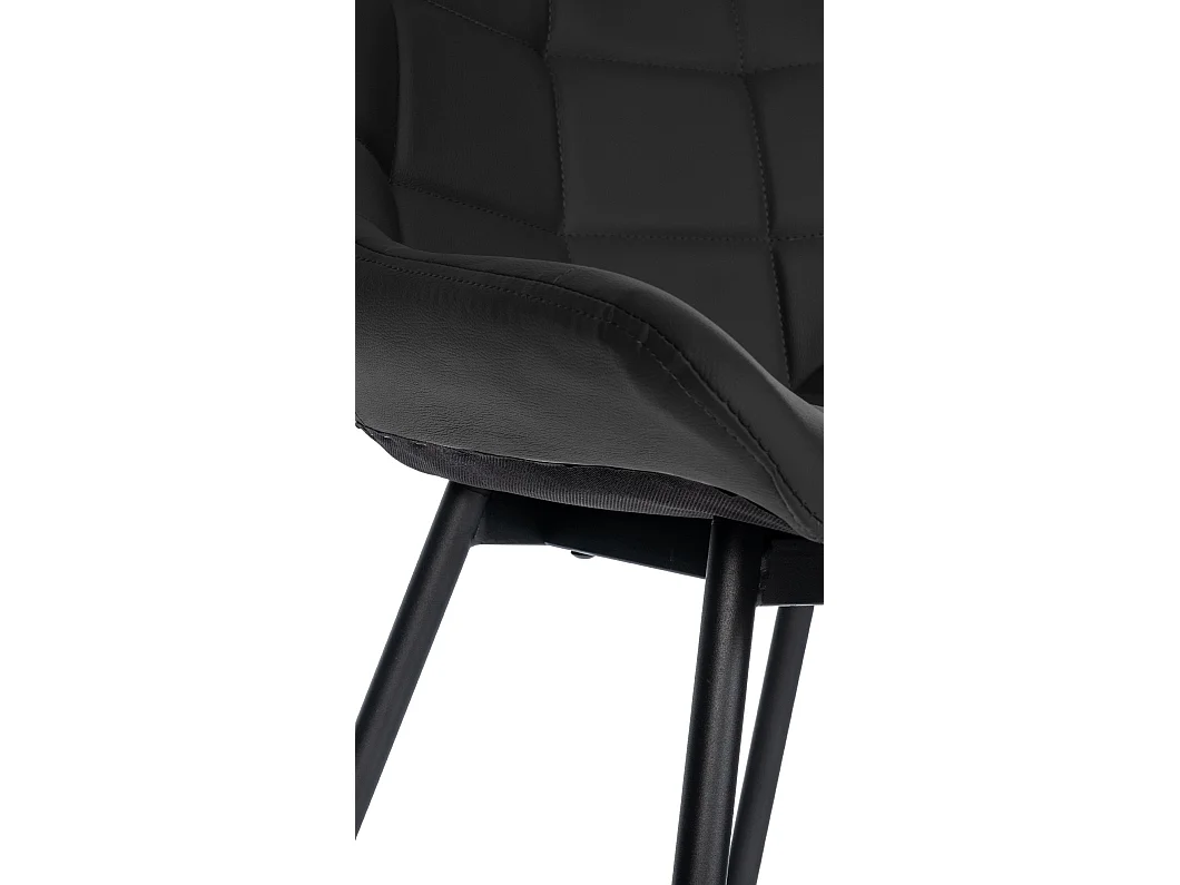Tabouret de bar - Similicuir & Métal - Noir - Weston